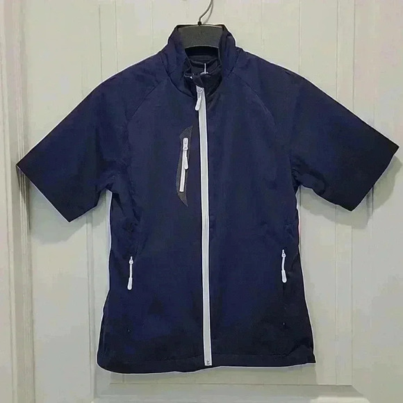 Glen Echo Golf Water Repellent Full Zip Half Sleeve Jacket Size Small - Picture 7 of 7